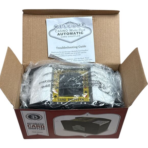 Brybelly Automatic Card Shuffler 4 Decks New in Box Casino Poker Game - Picture 2 of 3